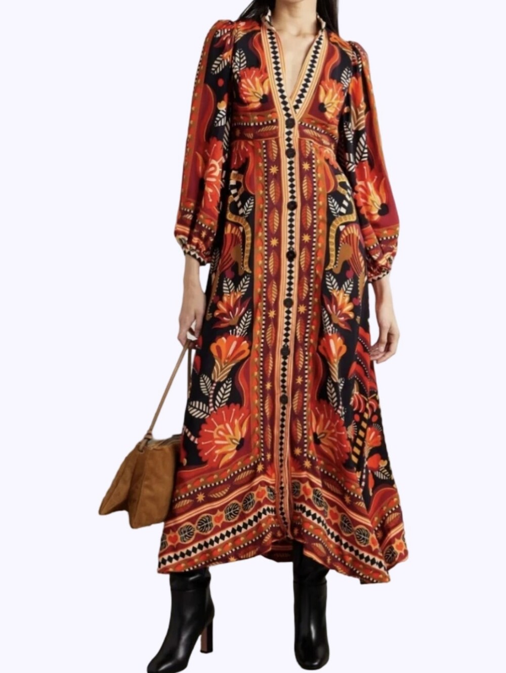 FARM Rio Red Multi Floral Maxi Dress - Picture 4 of 11